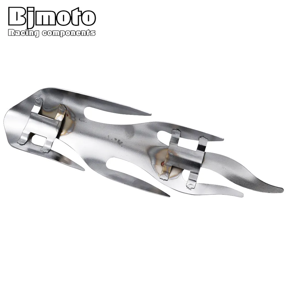 BJMOTO 9 дюймов Винтаж хром мотоцикл глушитель труба тепловой щит крышка защита для Yamaha Honda Suzuki