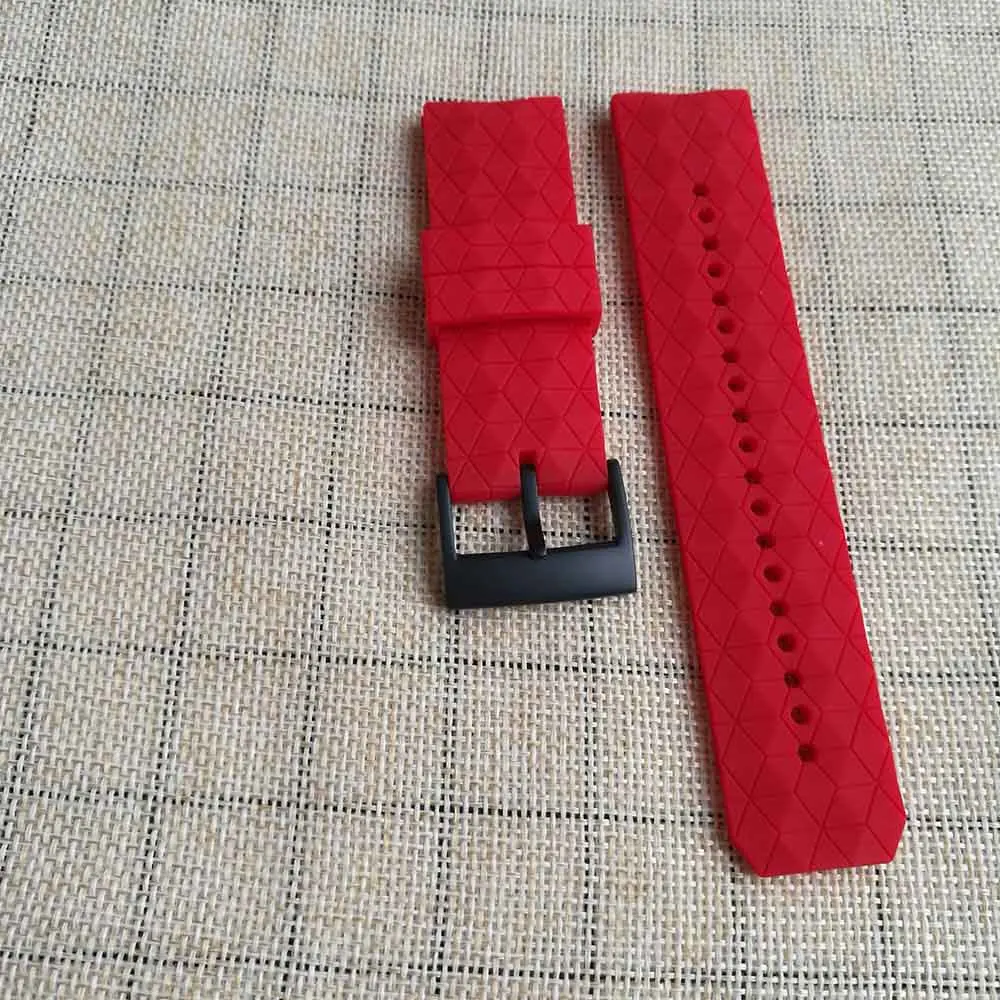 Red Black buckle Сменный силиконовый ремешок для наручных часов Suunto Spartan Sport Wrist hr Baro/для Suunto 9 Baro Watch - Цвет ремешка: Red Black buckle