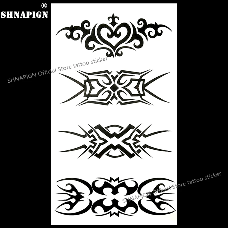 SHNAPIGN готический рок Тотем временная татуировка для боди арта наклейка 10*17 см
