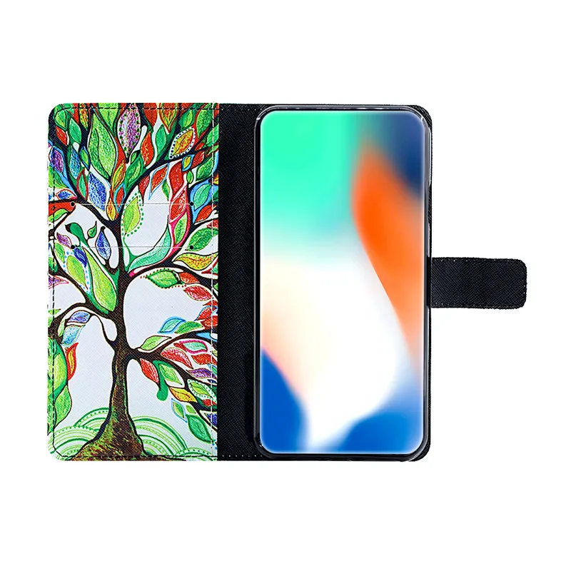 PDGB окрашенный кошелек кожаный чехол для iPhone XR XS Max X i6 6 6S Plus 7 8 i7 i8 цветной цветок бабочка кошка чехол с картинкой из сериала Teen Wolf флип-чехол