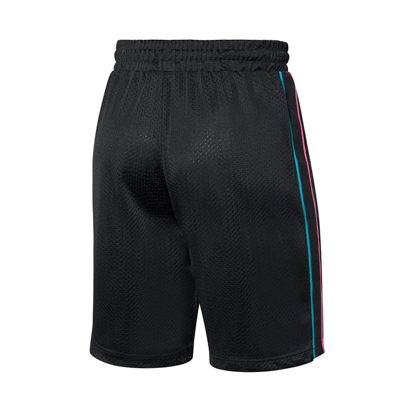 Li-Ning/мужские шорты для танцев из серии Wade, свободные спортивные шорты с подкладкой из полиэстера, хит-цвет, AKSP673 MKD1643