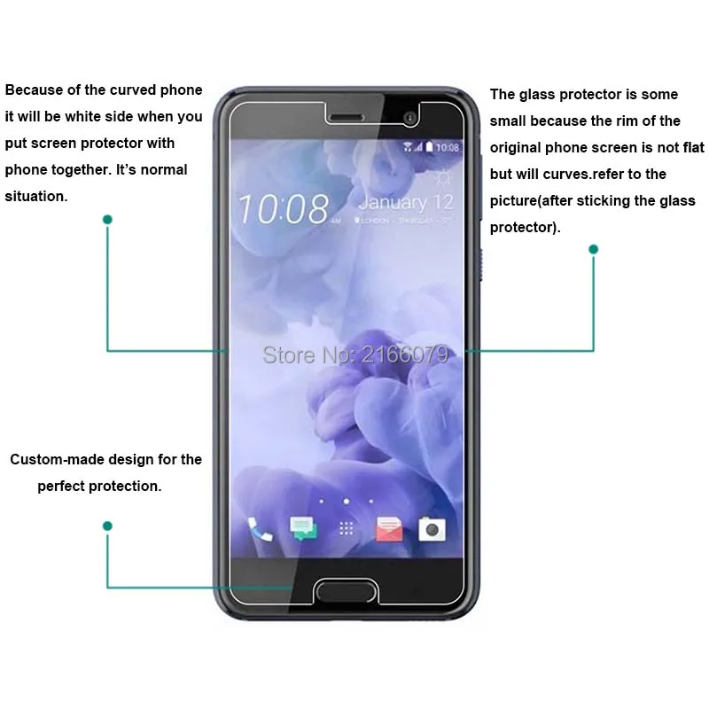 Новая защитная пленка из закаленного стекла 9H 2.5D для HTC U Play/HTC Alpine 5 2 "+ чистые