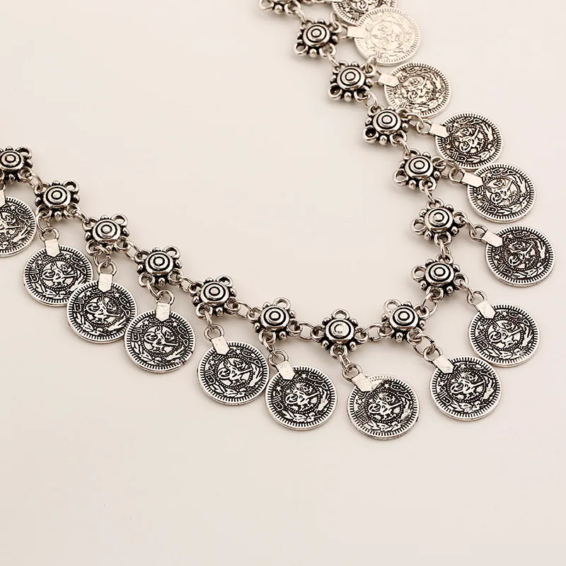 Новое поступление 2017 года Винтаж серебро Цепочки и ожерелья Средства ухода за