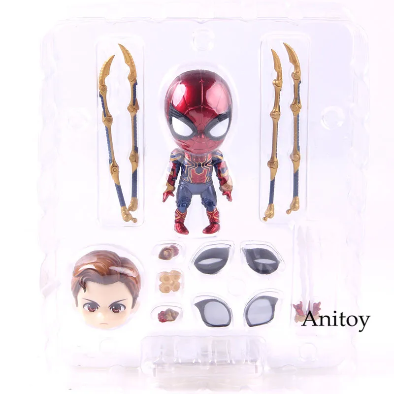 Человек-паук Nendoroid 1037 Marvel Мстители Бесконечность война Железный Паук фигурка Человек-паук ПВХ Коллекционная модель игрушки