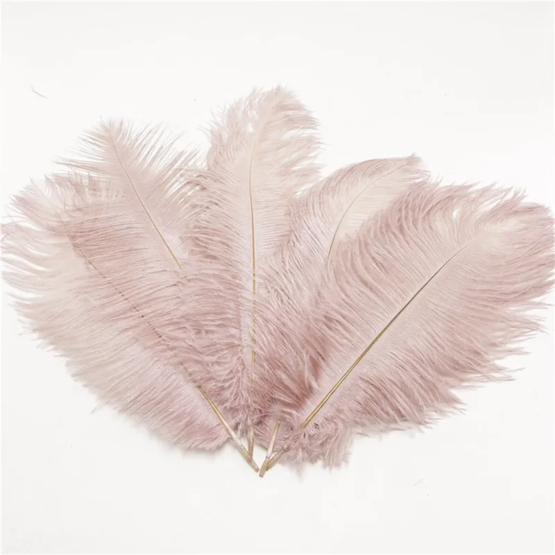 leather pink 100 шт. павлин синий цвет окрашенный высокое качество страусиные перья Длина 15-20 см/6-" diy Перья для свадебной вечеринки ремесла - Цвет: leather pink