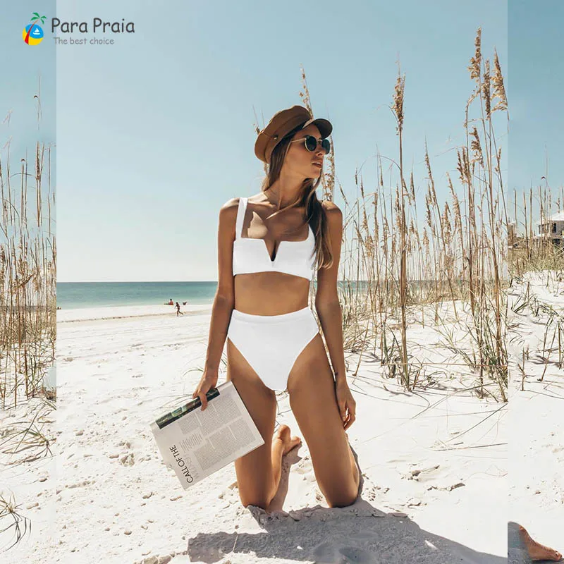 High Waist Swimsuit Women V Wire Push Up Bikini Set Top Style Thong Swimsuit High Waist Women Beach Bathing Suit