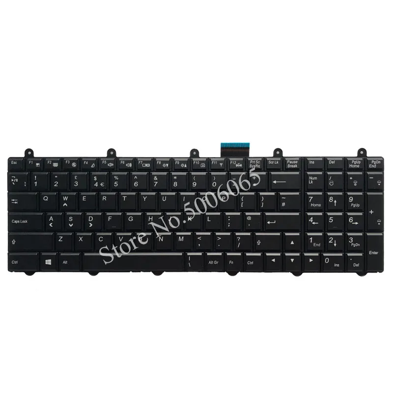 Английская клавиатура для ноутбука с подсветкой Clevo P157SM P177SM P375 P751ZM черная серия