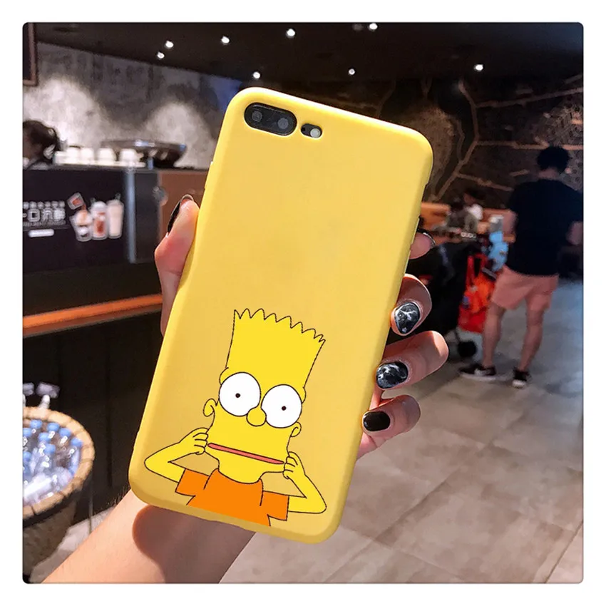 Милый чехол для телефона Симпсон для iPhone X 7 Plus XS 10 чехол TPU Мягкий силиконовый чехол для телефона для iPhone 6S 8 6 Plus XS Max чехол