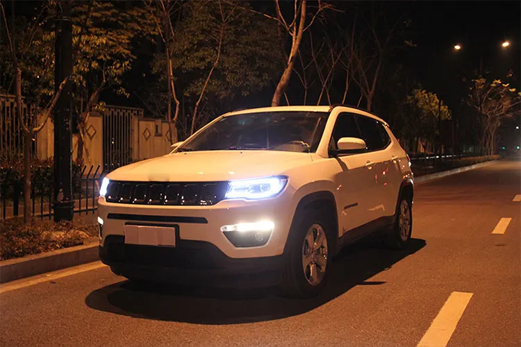Автомобильный Стайлинг для Jeep compass фары в сборе- для компас светодиодный ксенон H7 с hid комплект из 2 предметов