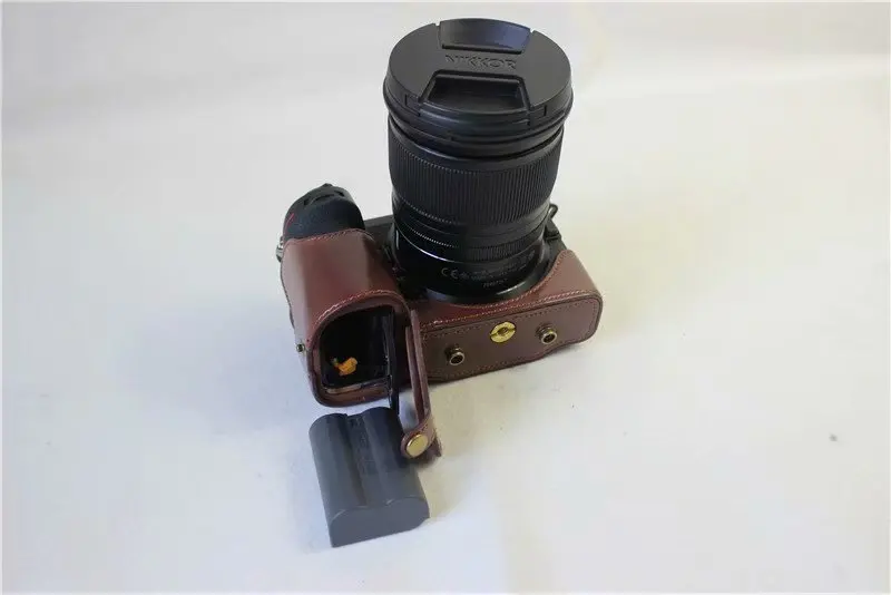 Сумка для камеры из искусственной кожи чехол для nikon Z6 Z7 Прямая зарядка крышка+ батарея дно открыть с шейный ремень