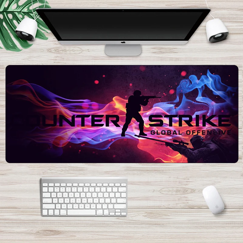 Игровой коврик для мыши CS GO 70x30 см нескользящий Модный Резиновый Otaku