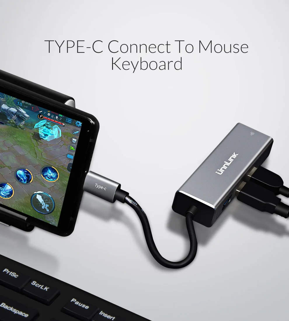 Unnlink USB C Ethernet адаптер type C к RJ45 1000 м 3 порта USB3.0 концентратор type C Thunderbolt 3 док-станция Сетевой адаптер для Macbook pro