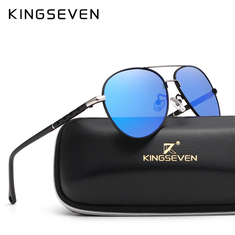 Новинка, KINGSEVEN, поляризационные солнцезащитные очки для мужчин/женщин, фирменный дизайн, Мужские Винтажные Солнцезащитные очки, gafas oculos de sol masculino