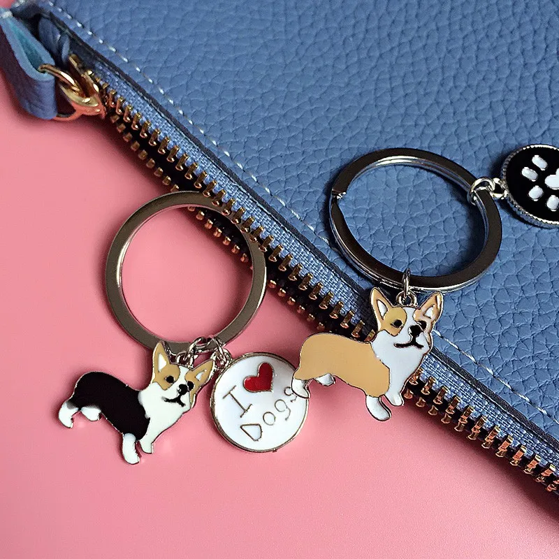 Милый брелок мини-брелок для домашних животных автомобиля металлические брелки