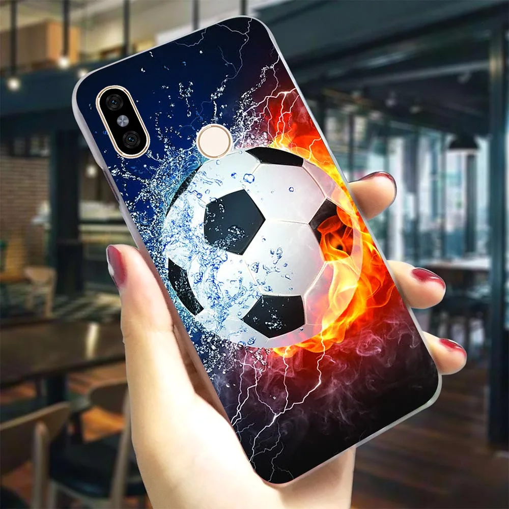 K0012507 Огненный Футбол футбольный мяч чехол для телефона Redmi Note6 6Pro чехол S2 4X 4A для детей 5, 6, 7, 5 Plus/5A 6A 6 GO Pro Note 4 4X3/5/7 Pro - Цвет: K0012507