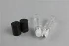 12X10ml стеклянные бутылки эфирного масла ролл на флаконах с шариком из нержавеющей стали черная крышка крышки для ароматерапии духов