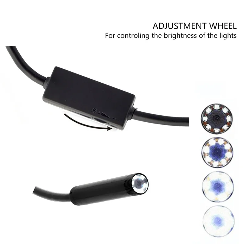 Antscope 8mm Lens Type C USB Endoscope 1/3/5/7/10M Hardwire snake pipe inspection Camera With 8 Adjustble LED broscope kamera 30 |