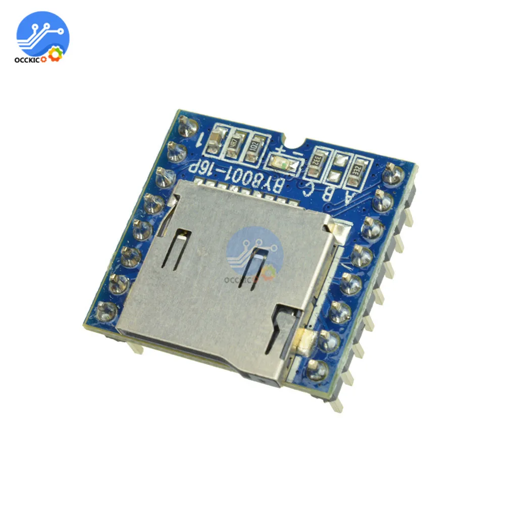 BY8001 16P MP3 плеер Поддержка Micro SD TF карта DIY усилитель комплект для Arduino плееры аудио