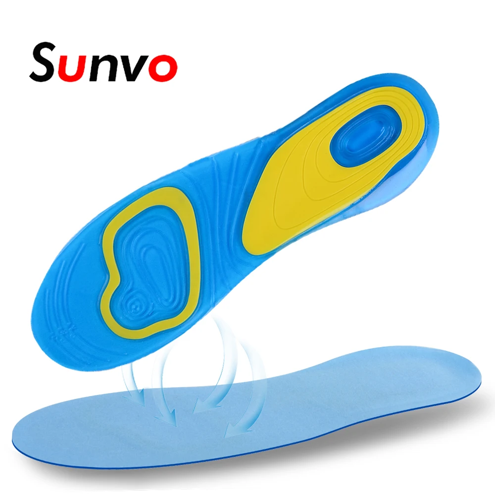 Sunvo силиконовые гелевые спортивные стельки амортизирующие для кроссовок