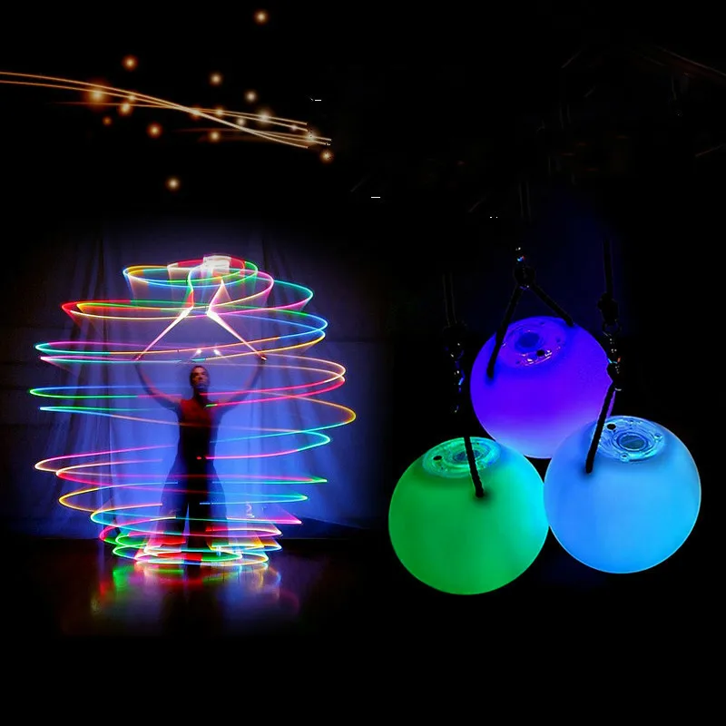 Прямая поставка 1 шт. шарики для танца живота RGB Сияющие со