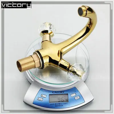 2014 Double handle crystal gold bathroom basin tap sink faucet water Antique washbasin grifos | Обустройство дома