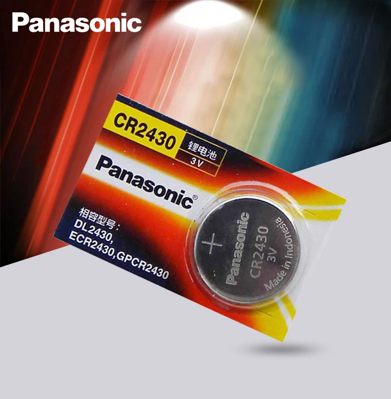 2 шт./лот,, Panasonic CR2430 CR 2430, 3 в, литиевая Кнопочная батарея, батареи для монет, для часов, часов, слуховых аппаратов