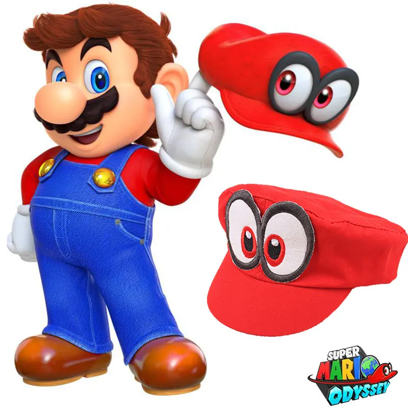 Шапка Super Mario Odyssey красная 2018 новая носимая бейсболка унисекс регулируемый