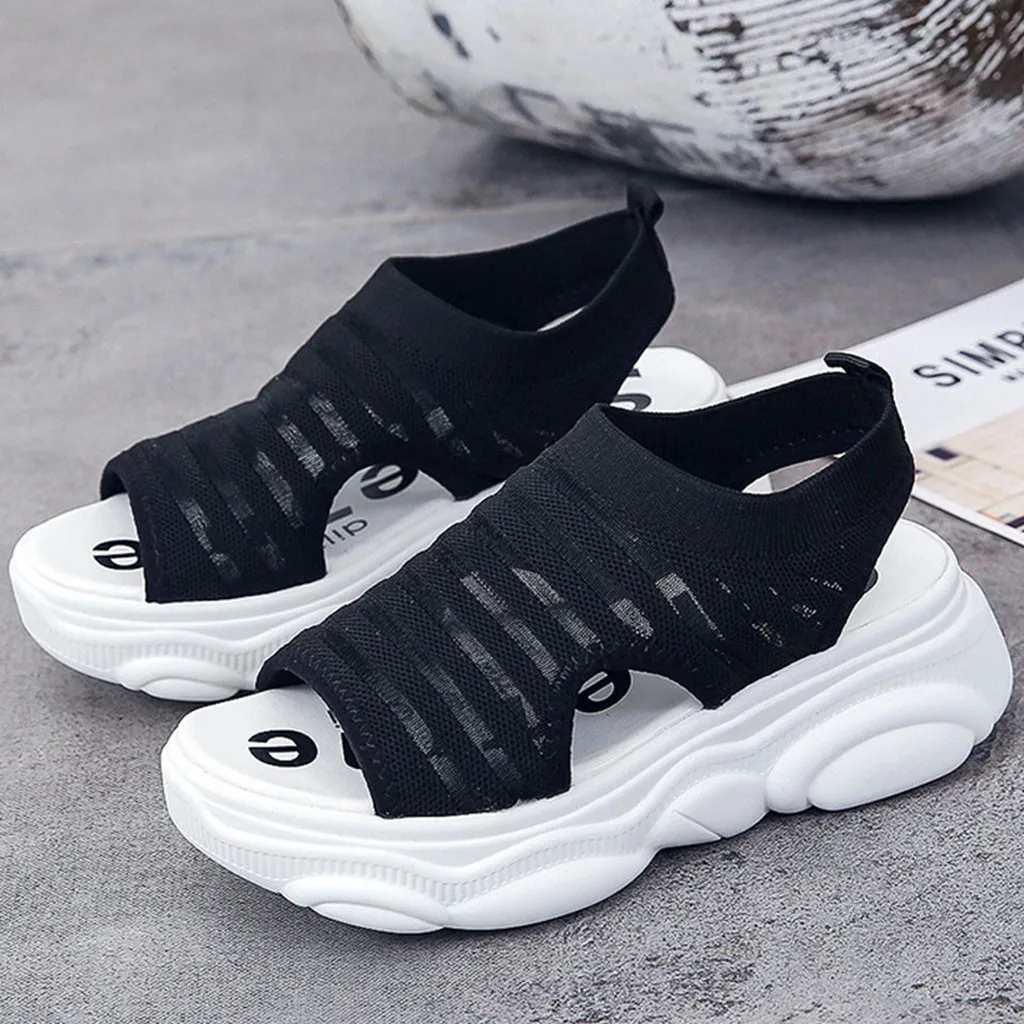 JAYCOSIN Women Sandals Summer New Female Shoes Wedge Comfortable Sandals Ladies Slip-on Sandals Breathable Sandalias 618W