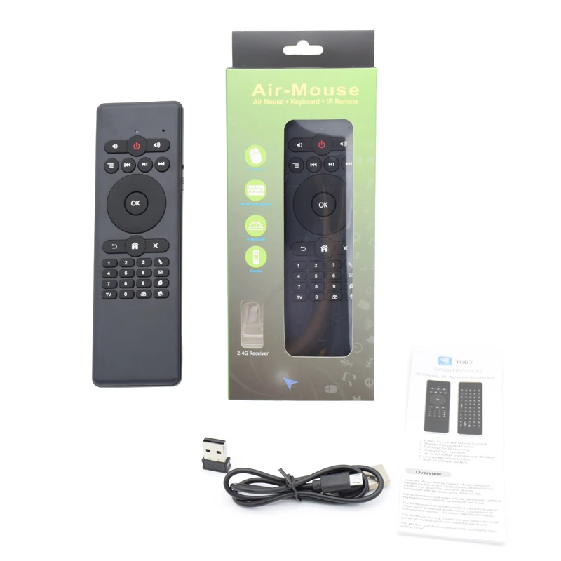 T007 2 4G Fly Air Mouse беспроводная мини клавиатура 7 видов цветов Пульт дистанционного