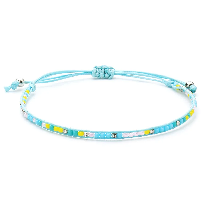G.YCX Bohemia Multicolour Miyuki Delica Bracelet Femme Adjustable Bileklik Blue Thread Couple Matching Summer Jewelry | Украшения и