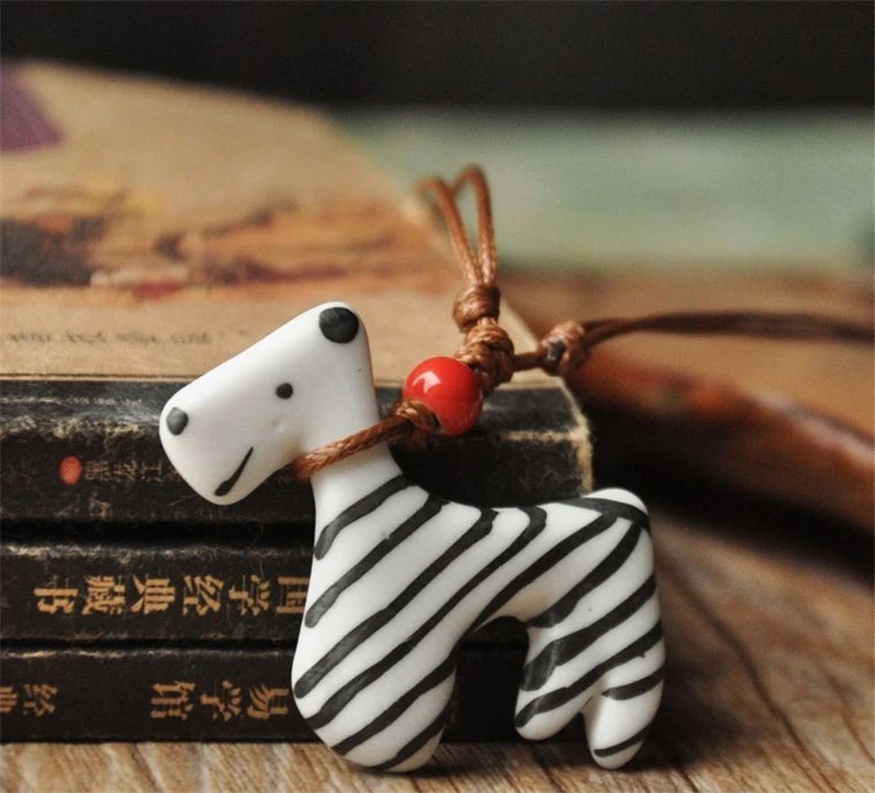 Ожерелье морской моды MEW милый стиль мультяшная собачка Керамическая подвеска