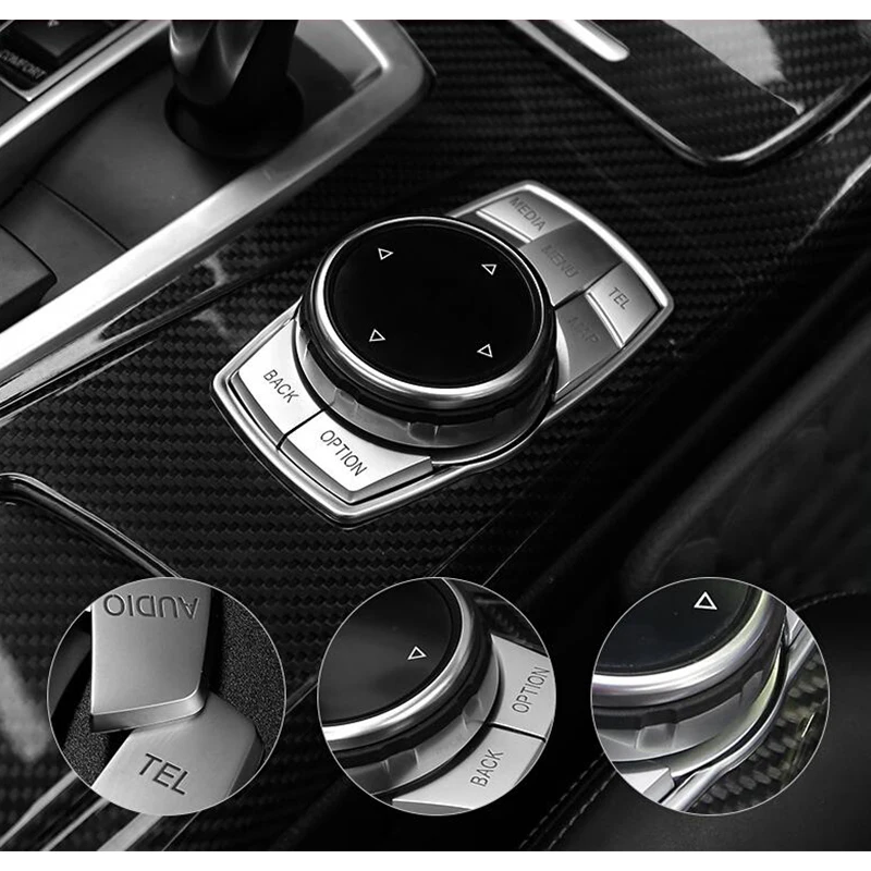 5x хром Мультимедийные кнопки зажимы декоративная накладка для BMW 5 6 Series X3 X4 X5 X6 F10
