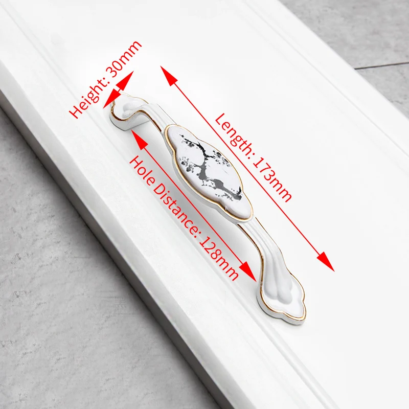 Handle-LA366W-128 NAIERDI китайские винтажные ручки для шкафа из алюминиевого сплава, дверные ручки для кухни, ручки для шкафа, черные ручки для ящиков, Мебельная ручка - Цвет: Handle-LA366W-128