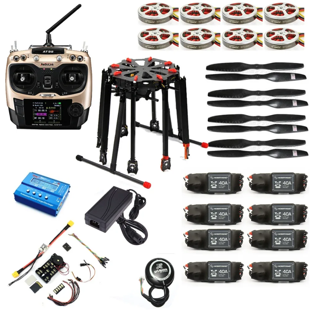 8 осевой складной Квадрокоптер Tarot X8 TL8X000 350 кв 40 А PX4|tarot x8|flight controllerradiolink at9 |