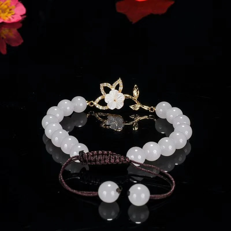 925 Silver Inlaid Natural Ice Chalcedony Pendant Necklace Bracelet Earring Set Gifts | Jewelry Sets