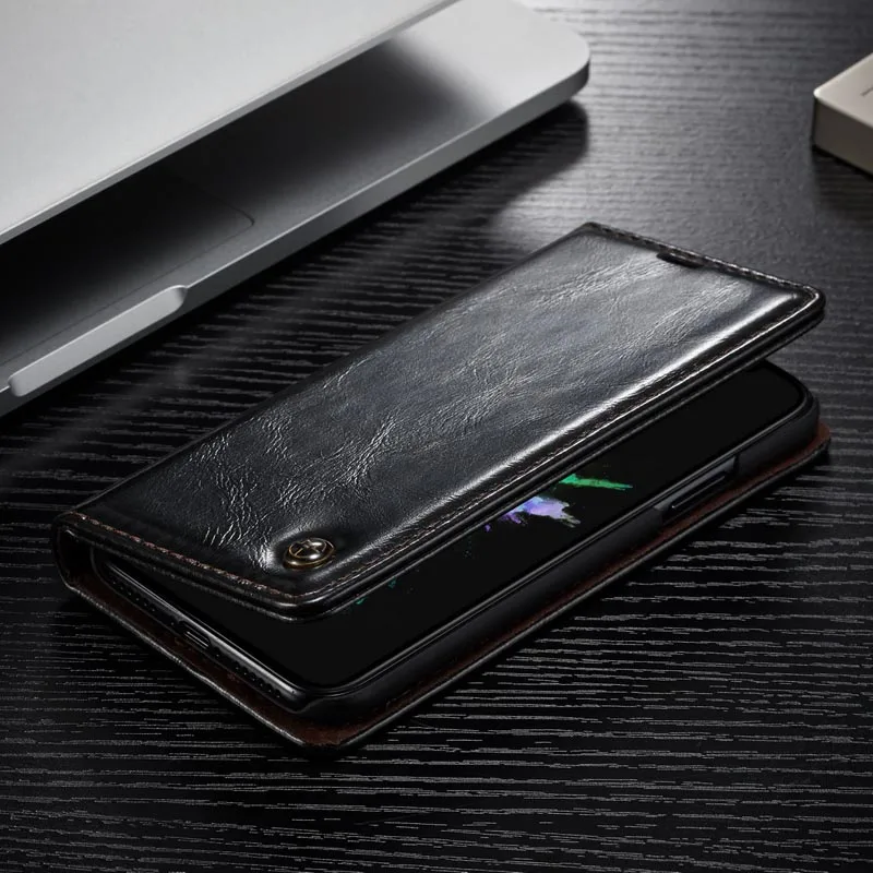 Luxury Smooth Retro PU Leather Card Slot Stand Wallet Case For iPhone X 8 7 6 6s Plus 5 5s SE Phone Cases Cover Back |