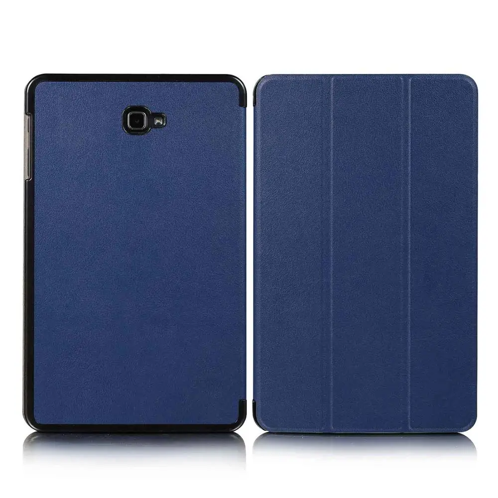 Тонкий магнитный складной чехол для samsung Galaxy Tab A6 10,1 SM-T580 SM-T585 чехол для samsung Galaxy Tab A 10,1 чехол - Цвет: T580 KST Dark blue