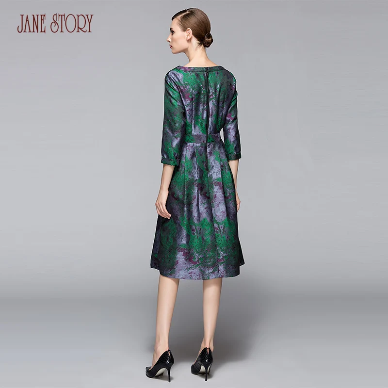 Jane story office dress maxi vintage robe платье лето весна 2017 цветочные beautiful party | Женская одежда