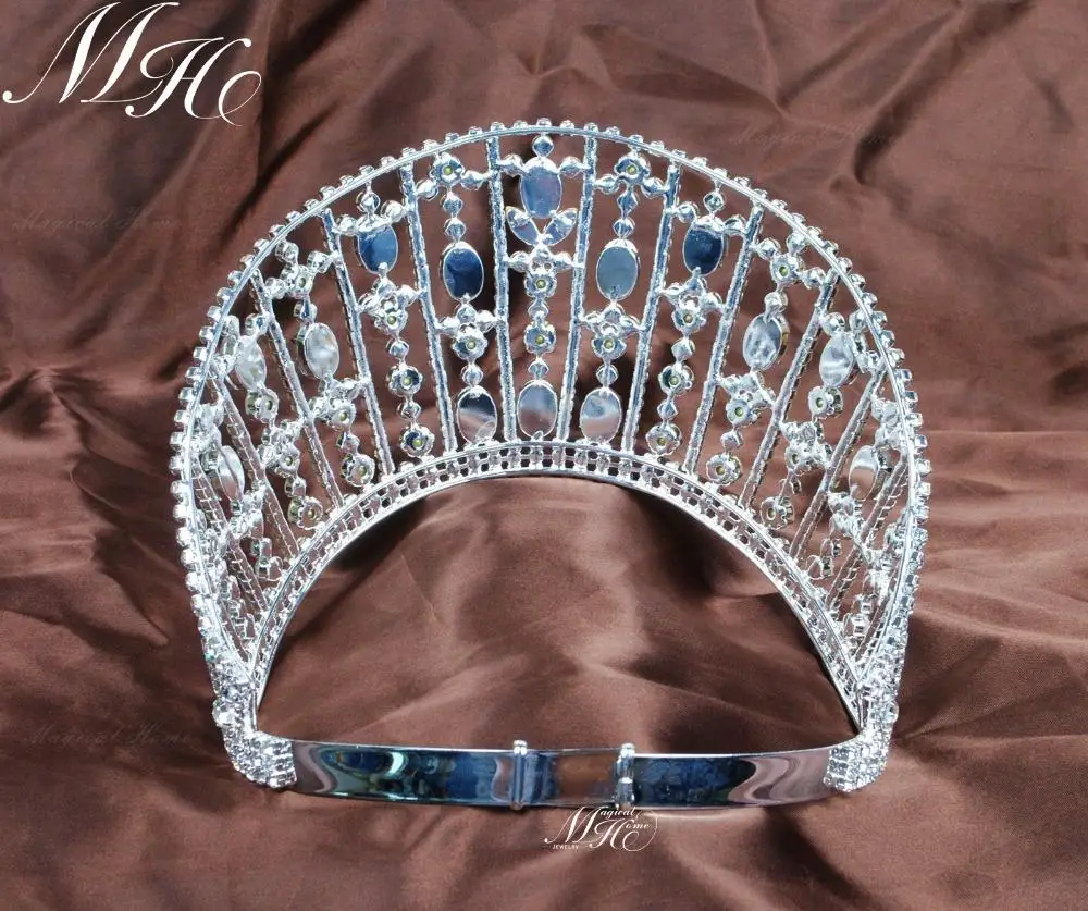 Королевские королевские диадема большие стразы хрустальные короны свадебная