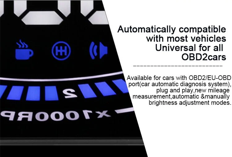GEYIREN hud Дисплей автомобиля E300 3S-R8 HUD OBD II EUOBD сигнализация напряжения температура воды Спидометр лобовое стекло Автомобильная электроника