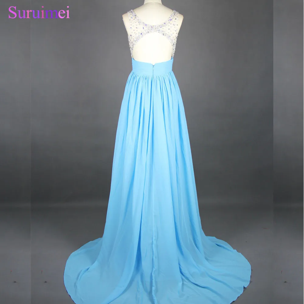 Длинные вечерние платья с бисером прозрачное синее платье открытой спиной |
