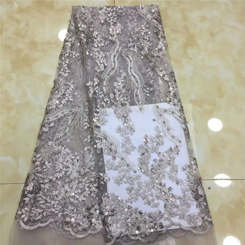 Wholesale High Quality Dubai Latest decals tulle beads African Lace Fabrics 2019 onion purple Fabric For Garment Dress | Дом и сад