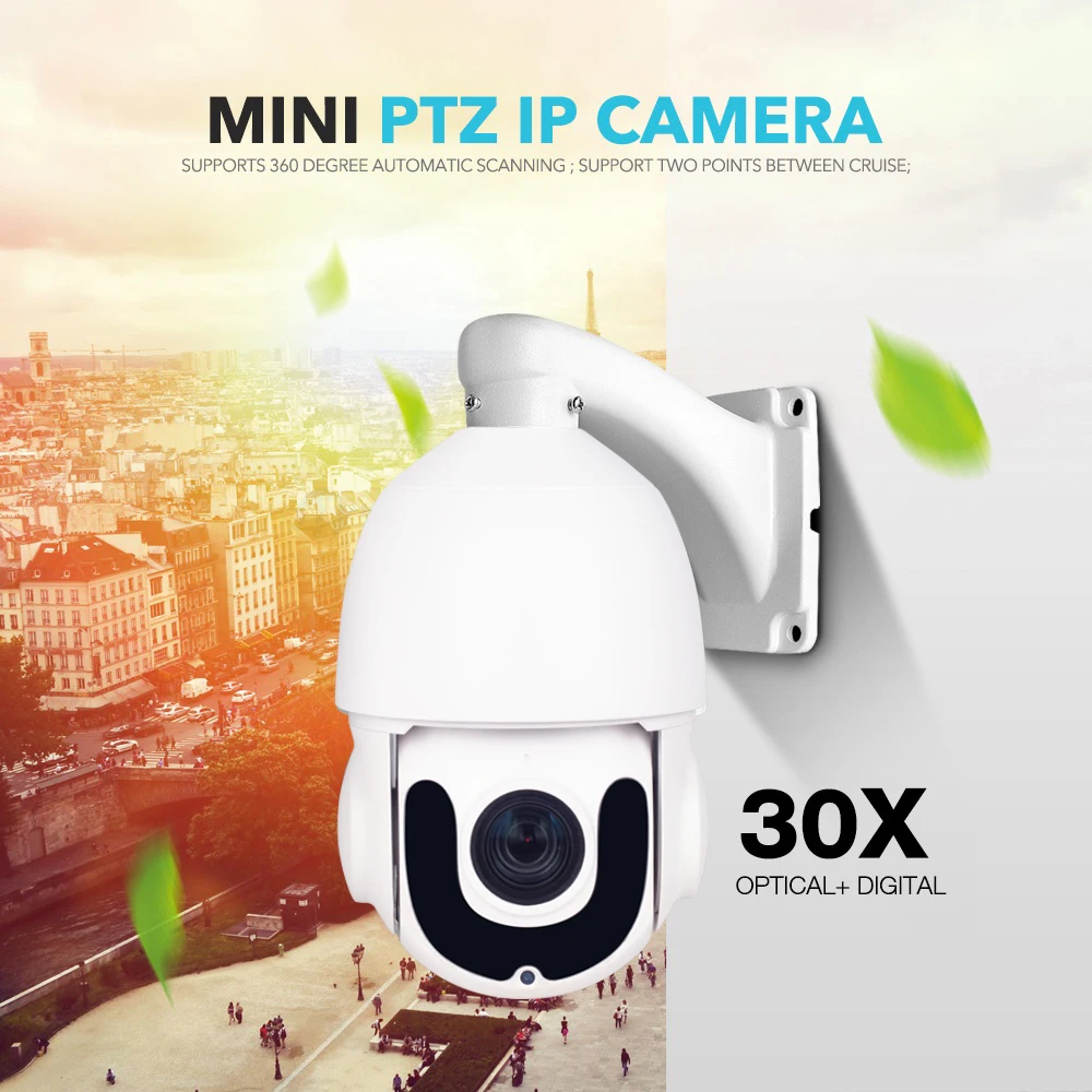 Мини 4 дюймов PoE HD 1080 P 5MP PTZ ip камера наружная Водонепроницаемая сеть Onvif скоростной