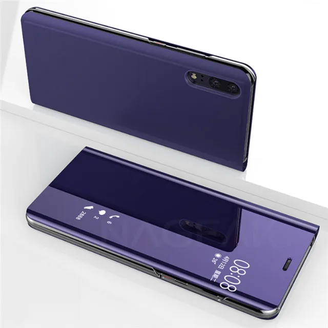Фиолетовый Smart Sleep; глянцевые женские кожаные чехол для samsung Galaxy A50 A30 A10 A20 A40 A70 A80 A90 A7 A6 A8 плюс A9 A8S M10 M20 M30 чехол - Цвет: Фиолетовый