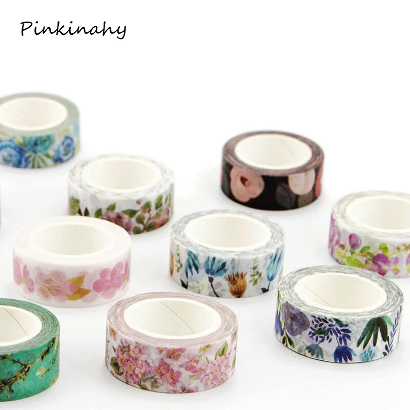 DIY Cute Kawaii Flower Masking Washi Tape Lovely Decorative Adhesive For Home Decoration Diary | Канцтовары для офиса и дома