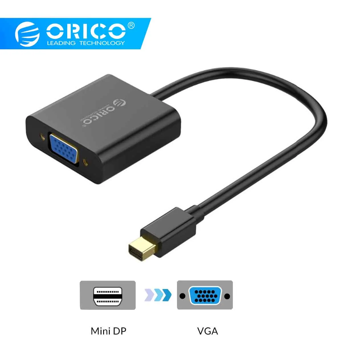 Кабель адаптер ORICO Mini DP VGA для мужчин и женщин конвертер аудио видео HDTV XBOX PS3 PS4