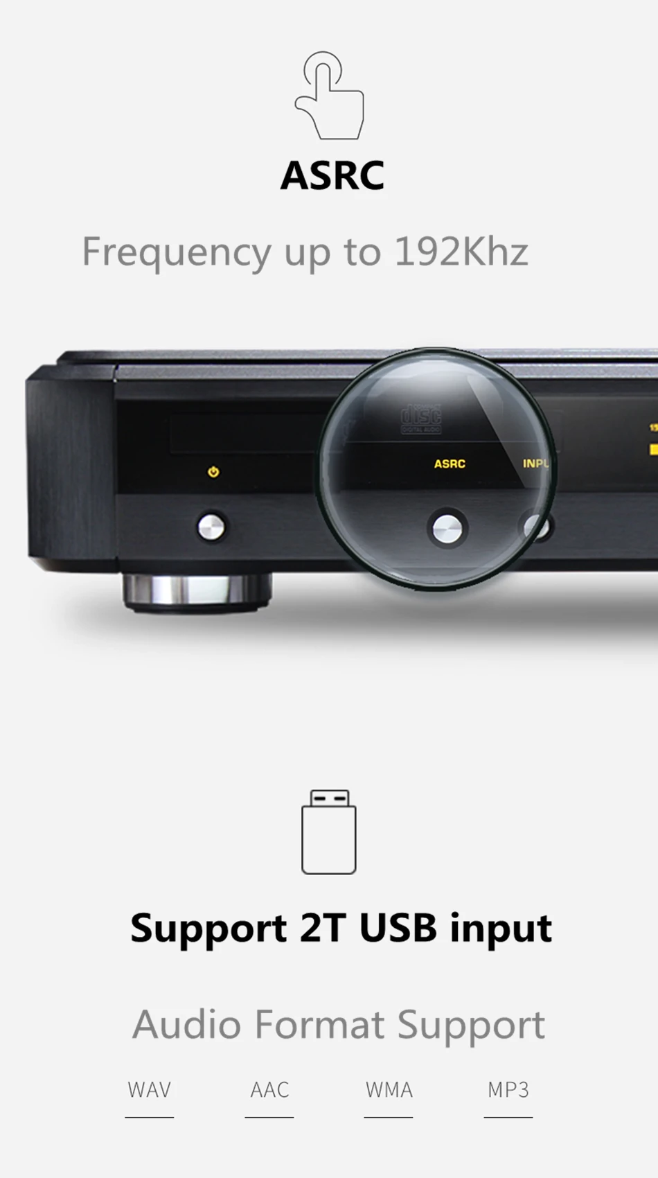 R-052 Shanling CD1.2 Hi-end CD-плеер вакуумная трубка CD-плеер ПК HiFi 24bit/192 кГц USB ЦАП PCM1796 ЦАП аудиофильский CD-плеер