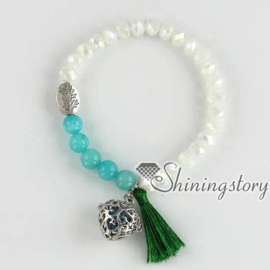 Браслет с бусинами и кисточками браслет диффузором Женская буддийская молитва |