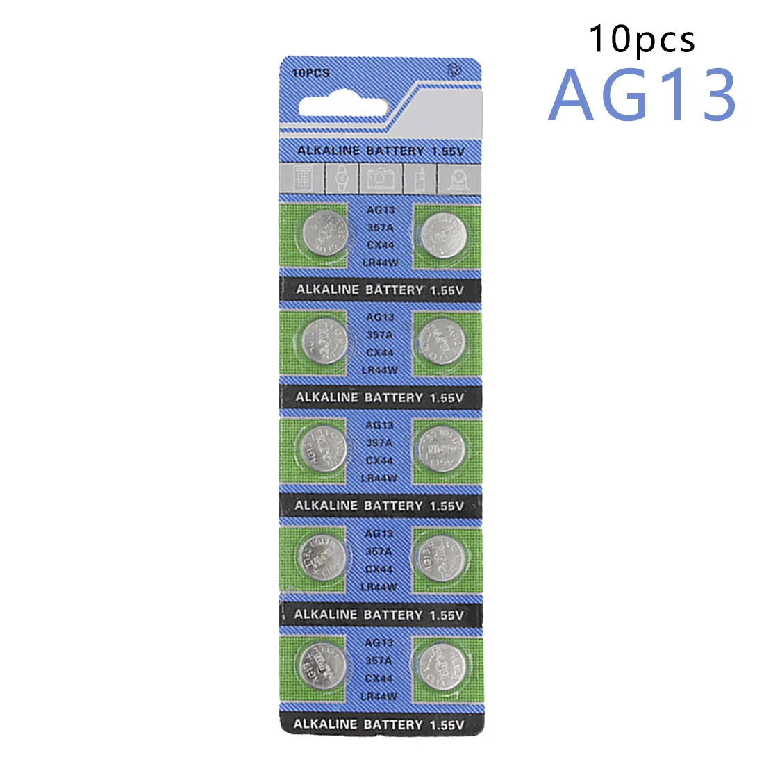 10 шт./упак. AG13 LR44 357 кнопочных батарей R44 A76 SR1154 LR1154 щелочные батарейки 1 55 в G13 для