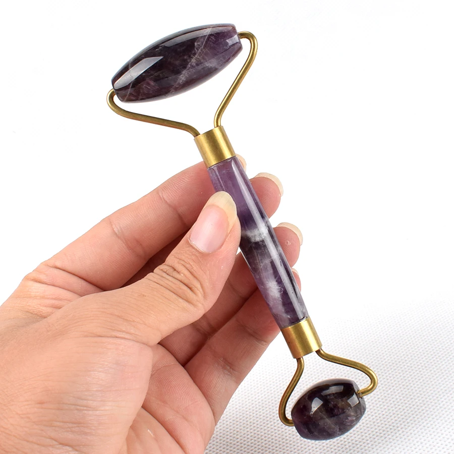 Натуральный Аметист массажный ролик для лица практичная Нефритовая палочка